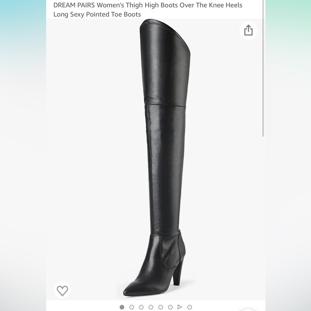 Size 9 Dream Pairs sexy over the knee black boots.